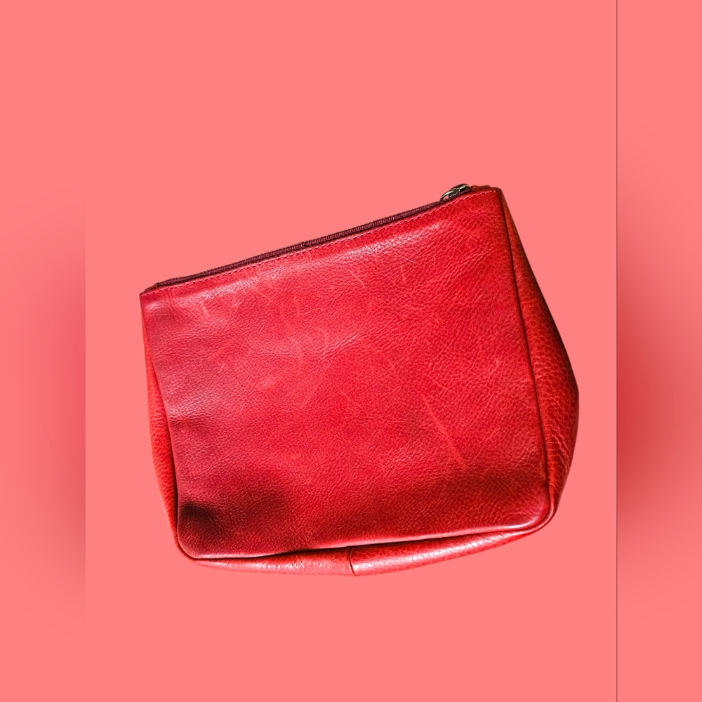 Will Leather Goods Red Wristlet - Picture 3 of 6